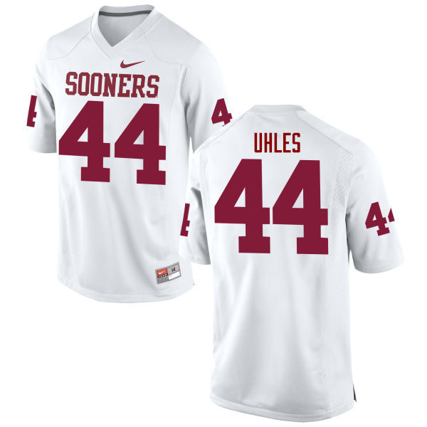 Oklahoma Sooners #44 Jaxon Uhles College Football Jerseys Game-White